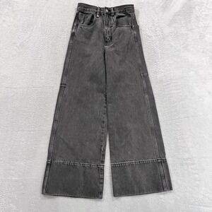 Thrills Jeans Wide Leg Black Canyon Women's 26 Flare Y2K Goth Grunge‎ Skater